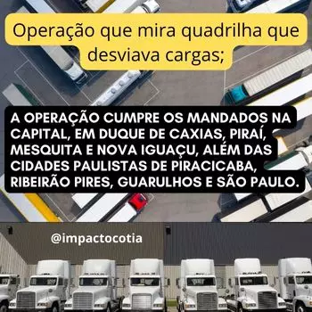 A operação cumpre os mandados na capital, em Duque de Caxias, Piraí, Mesquita e Nova Iguaçu, além das cidades paulistas de Piracicaba, Ribeirão Pires, Guarulhos e São Paulo.